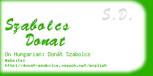 szabolcs donat business card